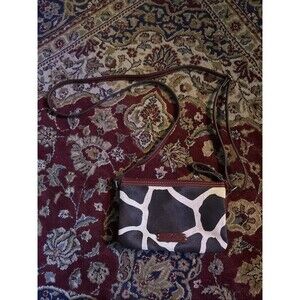 Nine & Co By Nine West Cow print And Red Over The Shoulder Bag